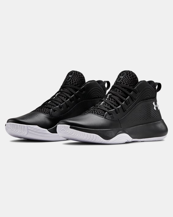 Men's UA Lockdown 4 Basketball Shoes, Black, pdpMainDesktop image number 3